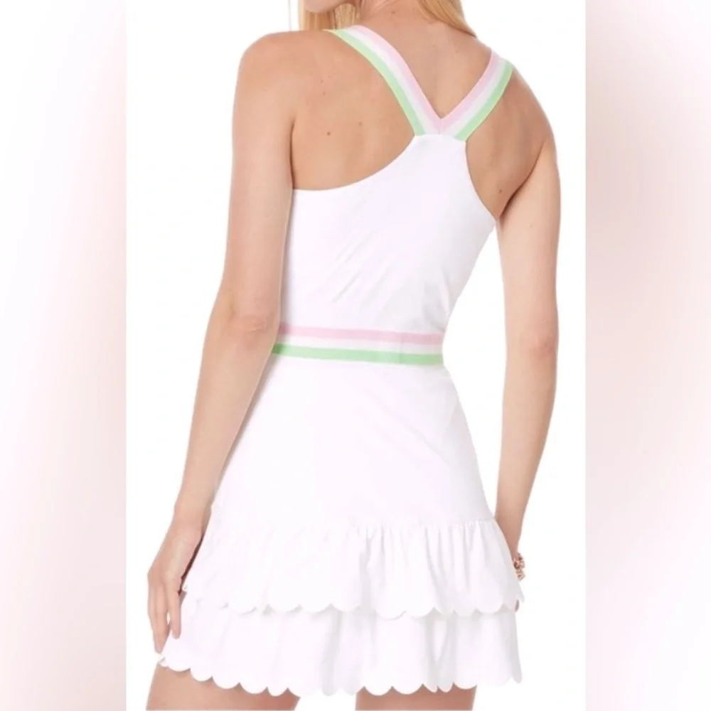Lilly Pulitzer “Lollo” Luxletic Active Dress Resort White Pink Trim Size XL NWT - Picture 10 of 10